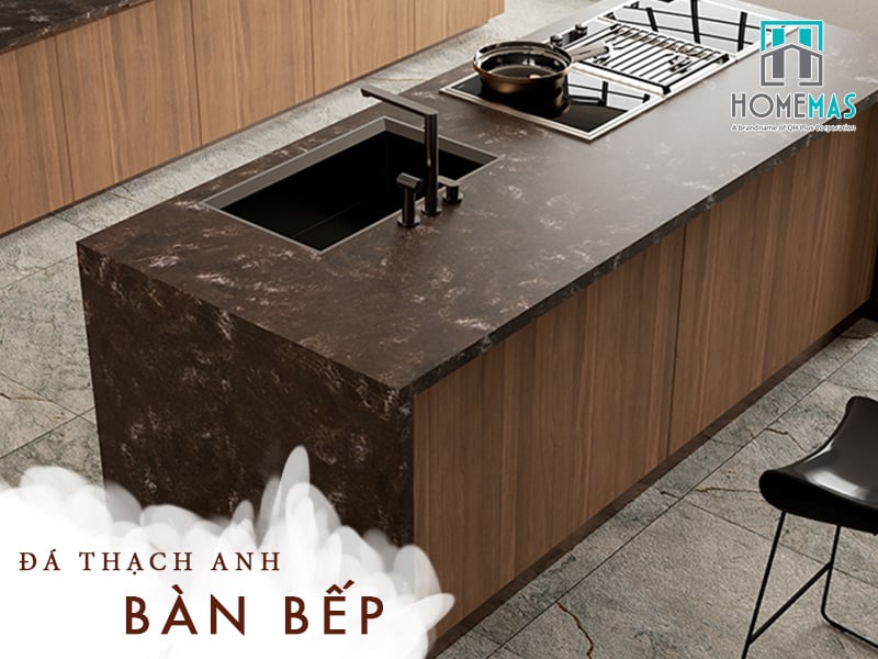 Mẫu đá thạch anh ốp bàn bếp LG Hausys